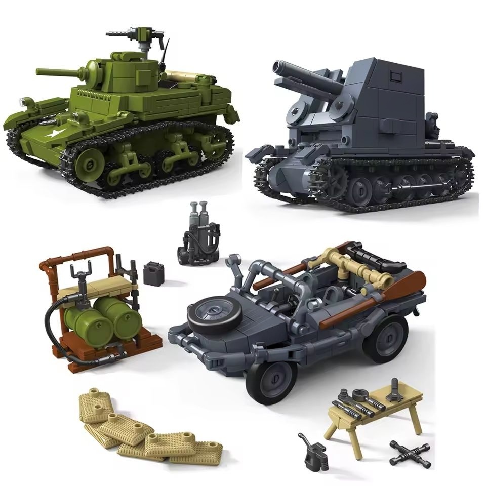 Lego Compatible Military Tank - Blocchi da Costruzione Serie Carro Armato