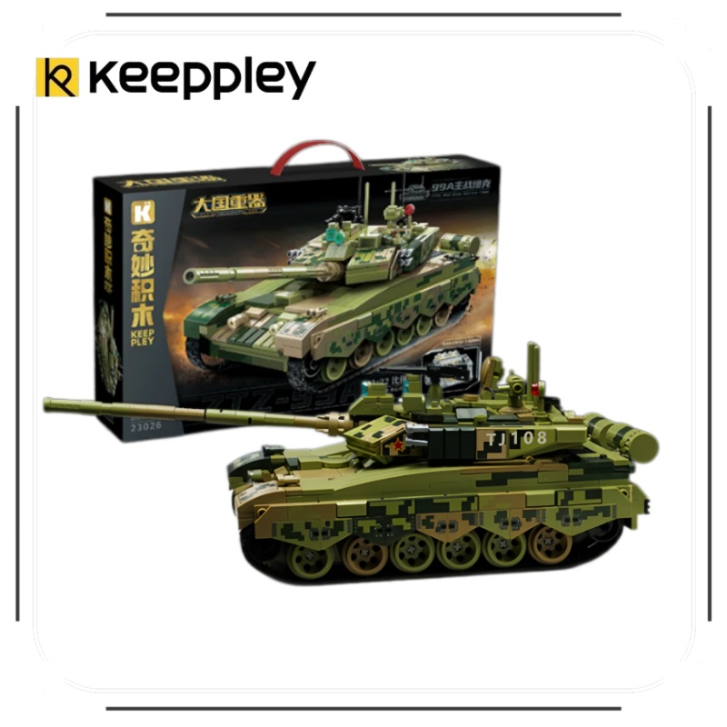 Lego Compatible Military Tank - KEEPPLEY Blocchi da Costruzione, Grande Carro