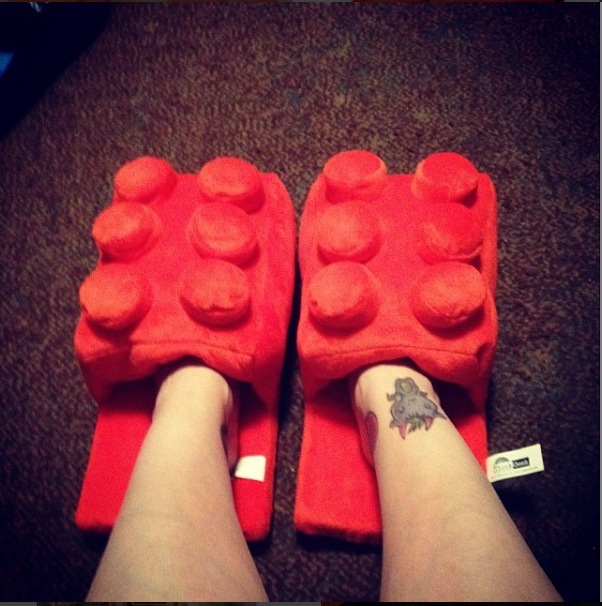 Building Blocks - Pantofole Termiche Calde in Peluche per