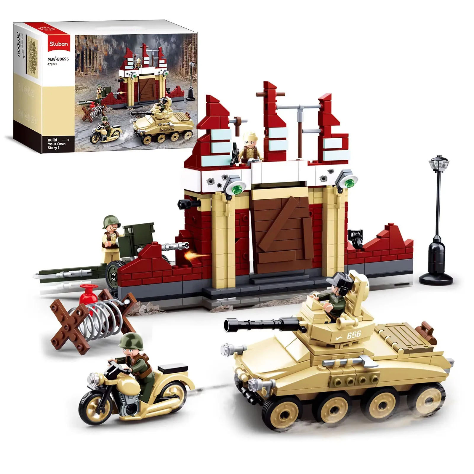 Lego Compatible Military Tank - Set di 479 Pezzi di Blocchi